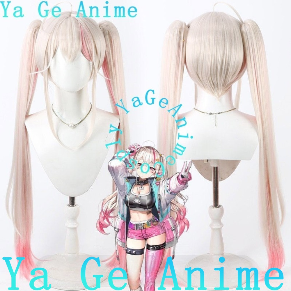 Gaming Accessories Korea - Peruka Cosplay z Podwójnymi Kucykami, Wielokolorowa,