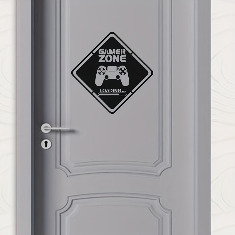 Gaming Accessories Wallpaper - 1szt Naklejka na drzwi Gamer Zone