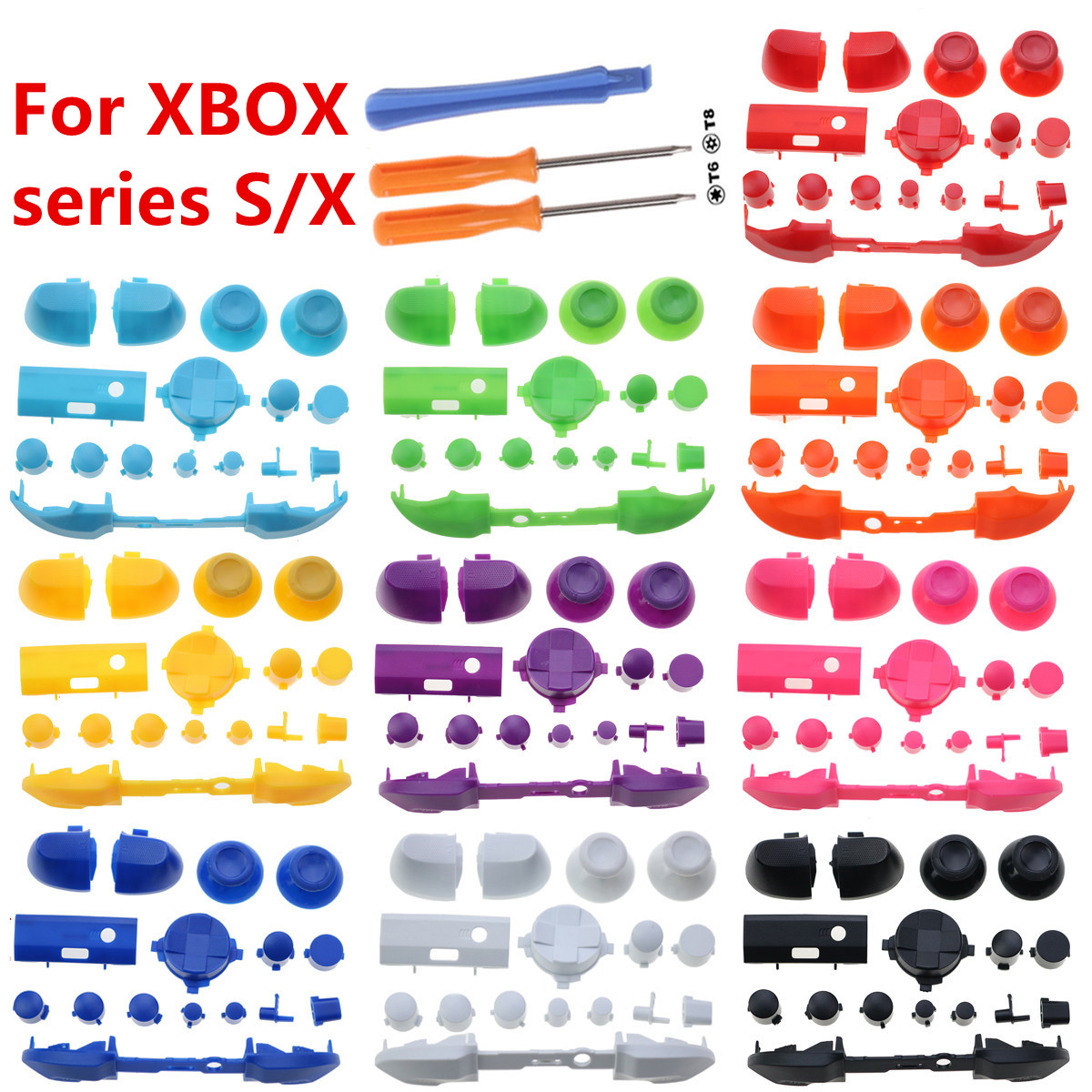 Gaming Accessories For Xbox Series X - Niestandardowe klawisze pełny zestaw przycisków zamiennik