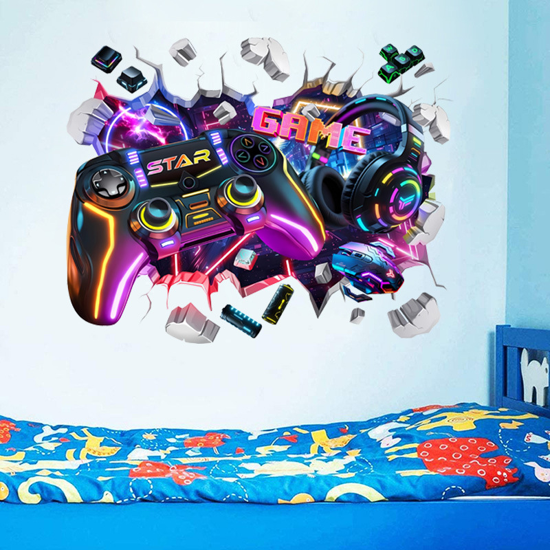 Duże, fajne naklejki winylowe  – Gaming Accessories Wallpaper recenzja i cena