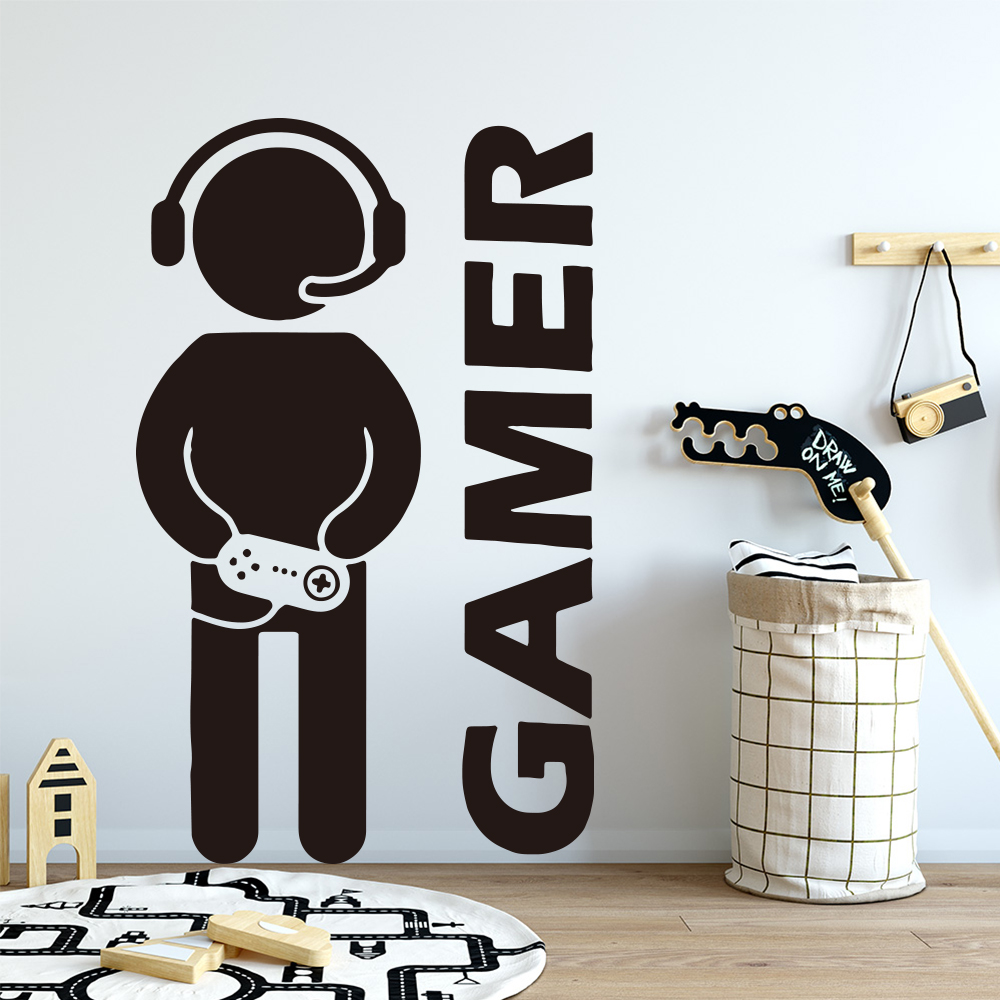 1szt Naklejka ścienna dla grac – Gaming Accessories Wallpaper recenzja i cena